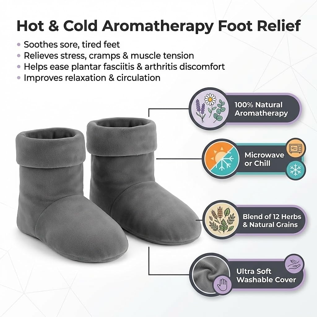 Comfort Booties for Stress & Aches Relief with 12 Herbs,  Winter Booties
