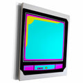 3dRose CMYK Retro Television Tv Set Vector Cartoon - Museum Grade Canvas Wrap (cw_102405)