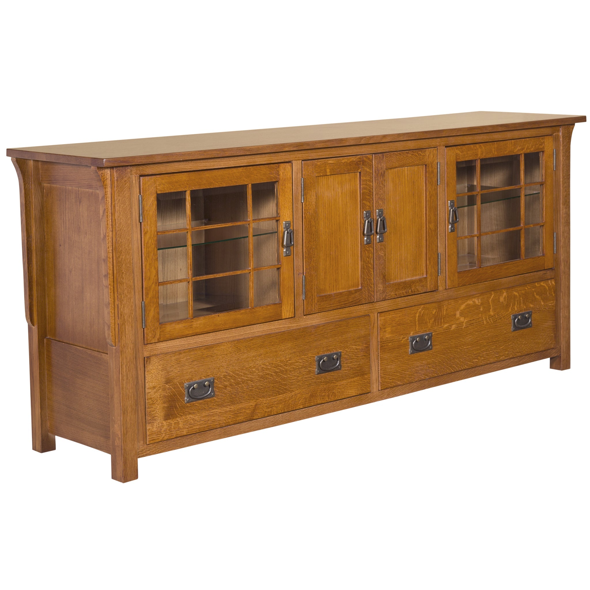 Mission Quarter Sawn Oak 72" TV Stand - Michael's Cherry (MC-A)