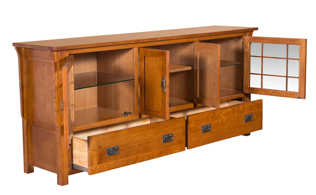 Mission Quarter Sawn Oak 72" TV Stand - Michael's Cherry (MC-A)