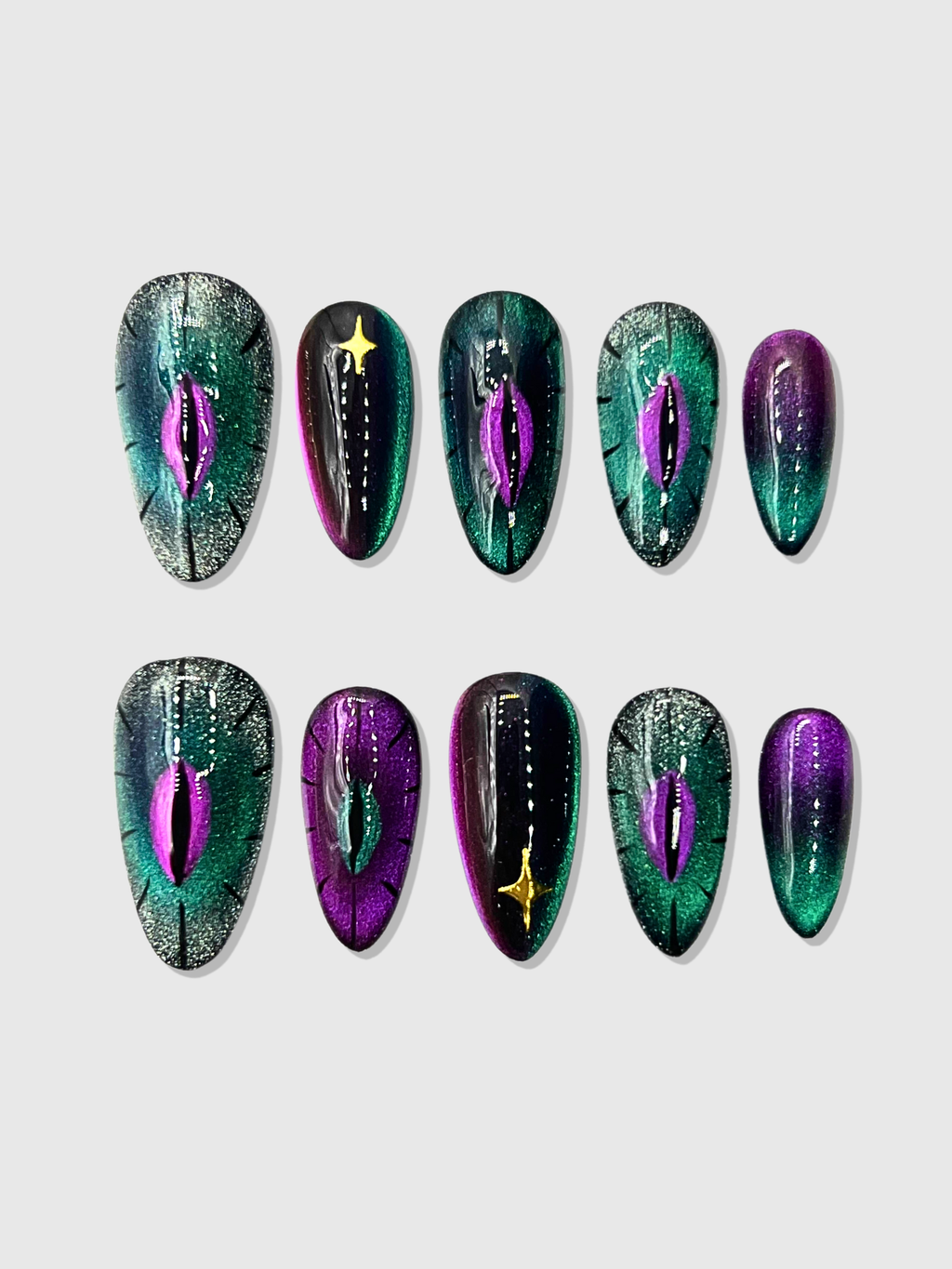 Snake Den press on nails