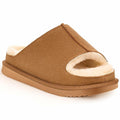 QXV Women's Slide Sandal Open-Toe Slip-On Brown Size 8